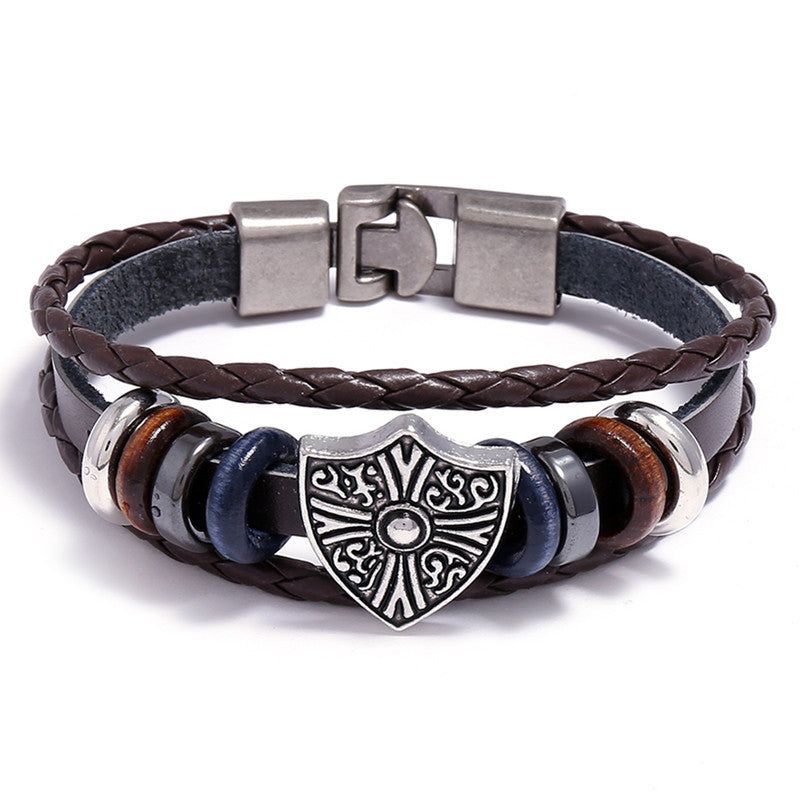 Wholesale Vintage Leather Bracelet Buckle Bracelet ACC-BT-Saih009