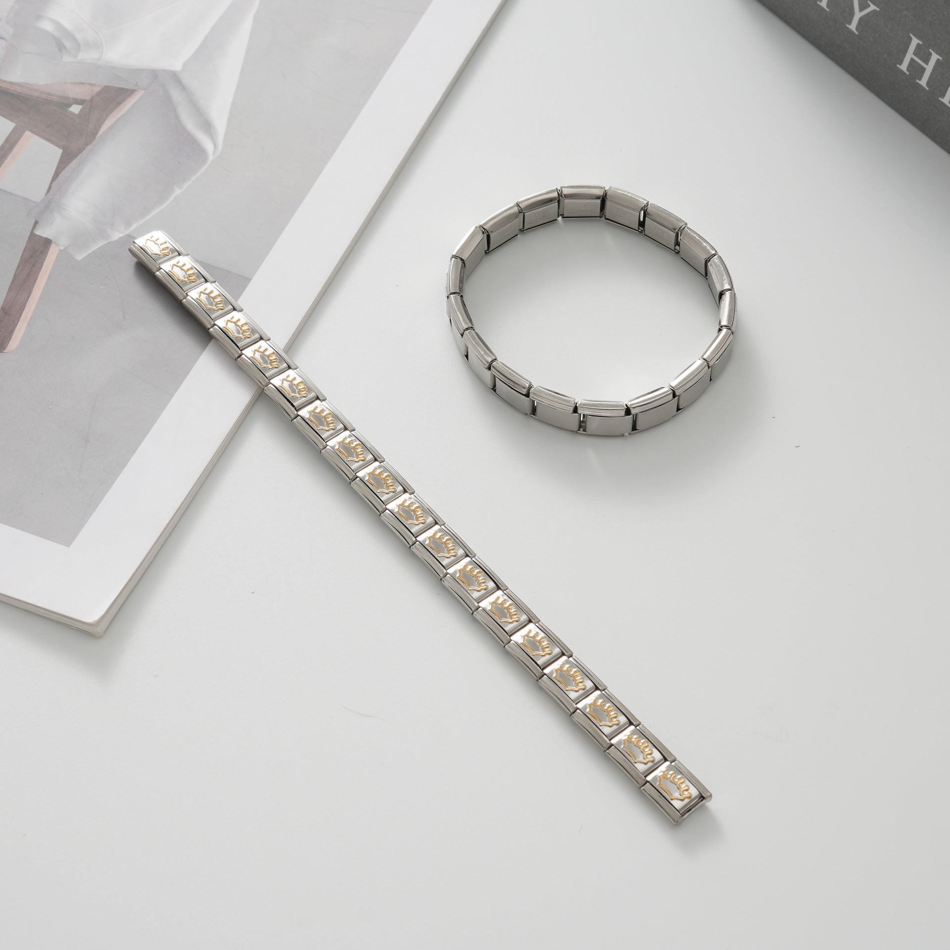 Wholesale Italian Charm Bracelet 9mm DIY Splicing Cute Creative Stainless Steel Composable Bracelet