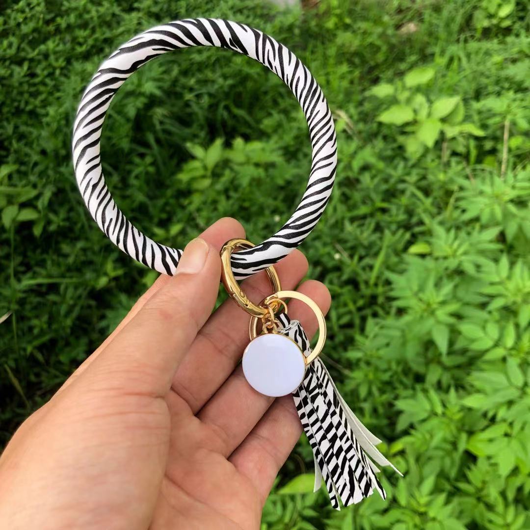 Wholesale Solid Color Leather Wristlet Keychain ACC-KC-QiuXue004