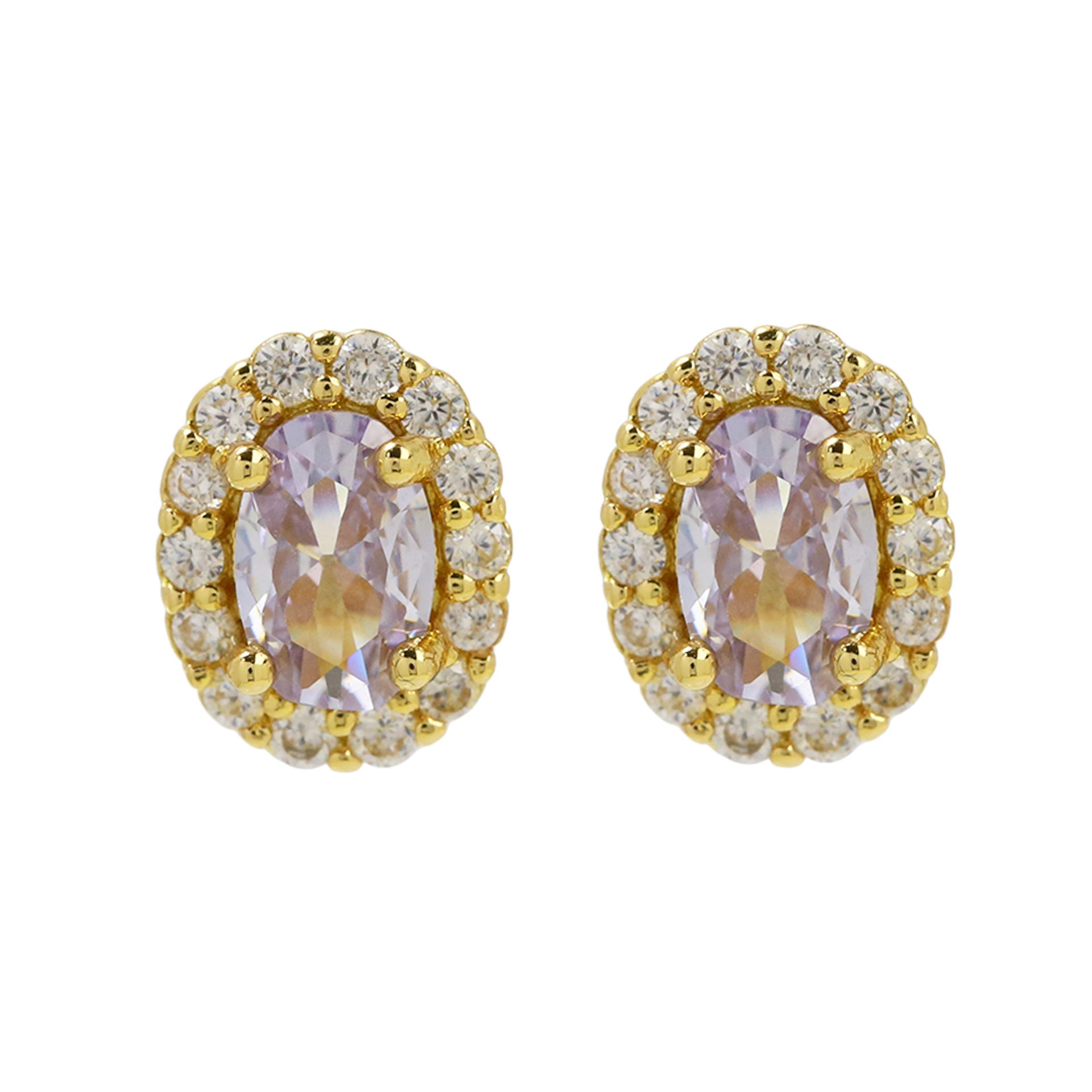Wholesale  Brass Color Gem December Birthstone Birthstone Earrings