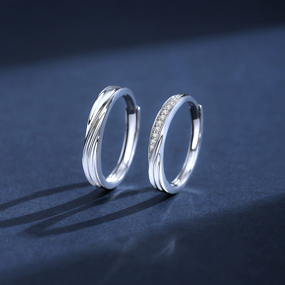 Wholesale s925 sterling silver cross galaxy open ring