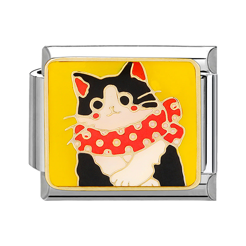 Wholesale Italian Charm Bracelet 9mm DIY Splicing Pet Blue Titanium Steel Composable Bracelet