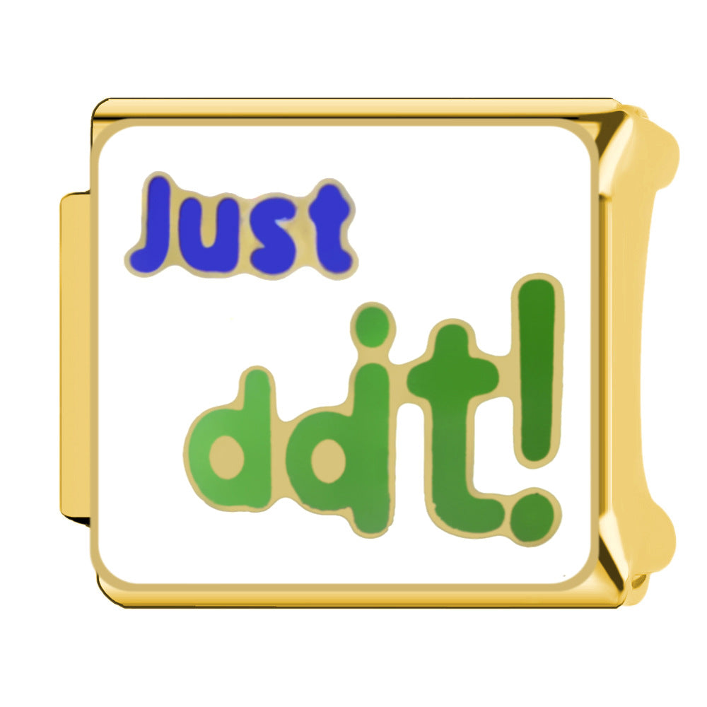 Wholesale 9mm Italian Charm Starter Bracelets DIY square Single Section Creative Stainless Steel Composable Bracelet