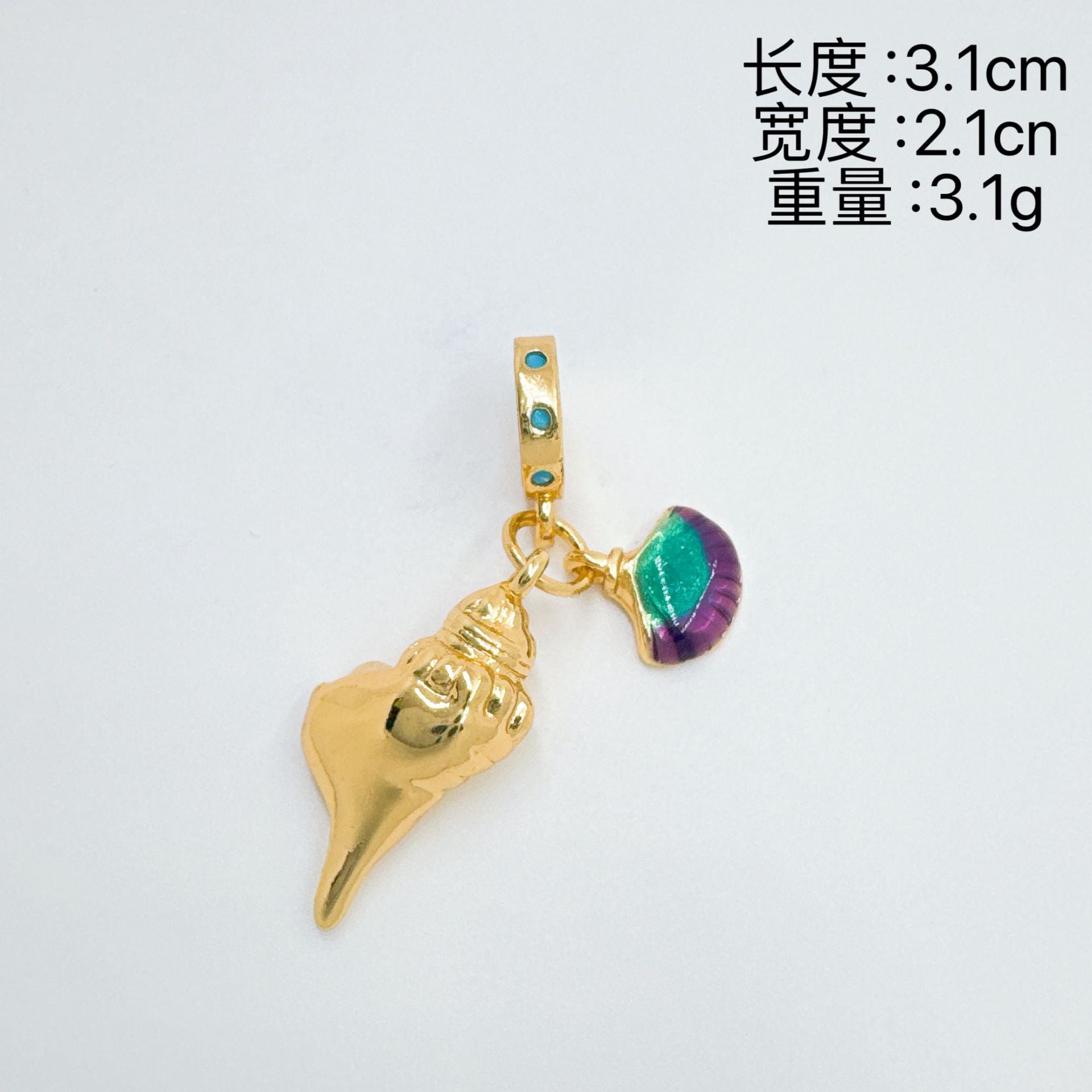 Wholesale Gold Plated Copper Ocean Series Charm Pendant Necklace Women Trendy Fashion Accessory