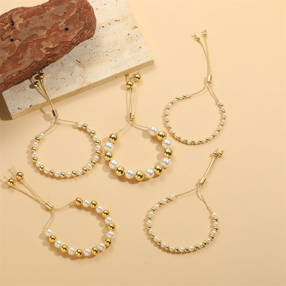 Wholesale Alloy Man-made Pearl Bracelet