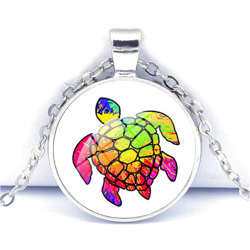 Wholesale Colored Turtle Time Gem Necklace ACC-NE-JiaYun002