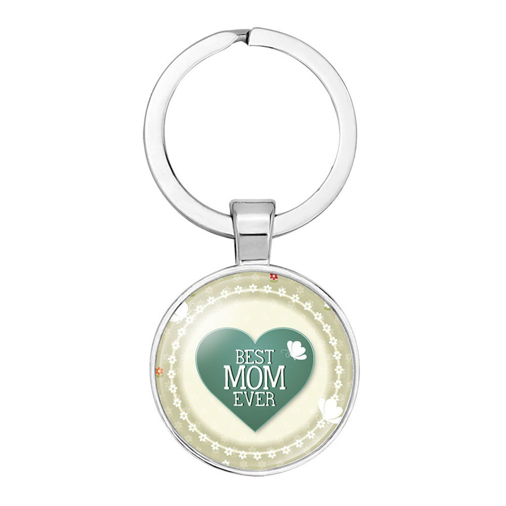 Wholesale Keyring Mom Mother' s Day Glass Keychain