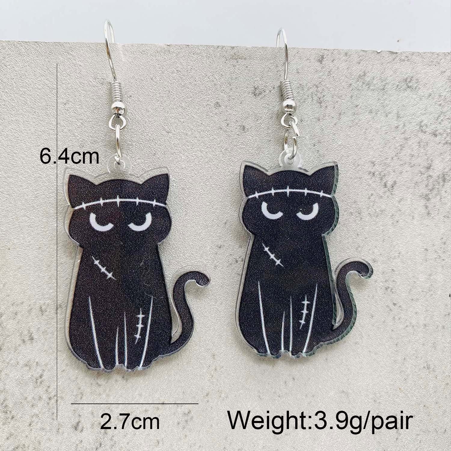 Wholesale  Cartoon Cat Horror Pumpkin Ghost Acrylic Earrings