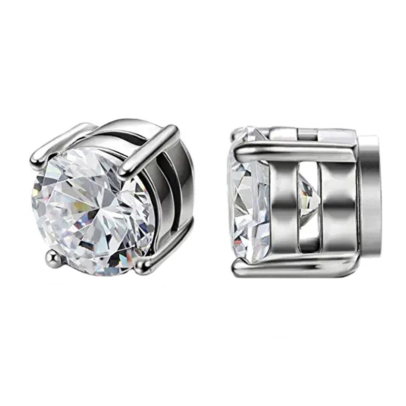 Wholesale 2pcs Zircon Earrings Magnet Ear Clip Earrings ACC-ES-LR004