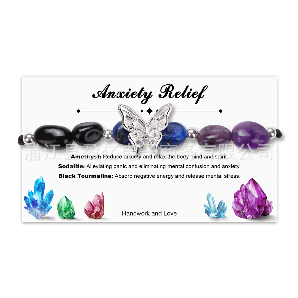 Wholesale Natural Crystal Semi-precious Stone Beads Bracelet ACC-BT-YinYi011