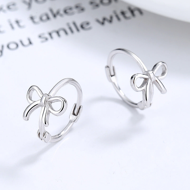 Wholesale Bow 925 Sterling Silver Earrings