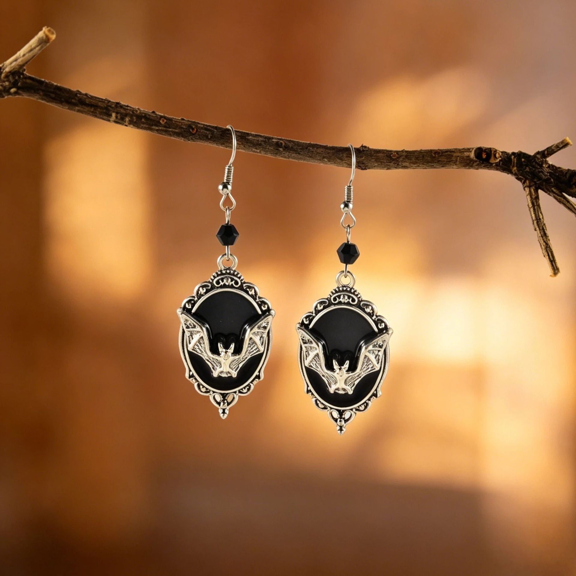 Wholesale Zinc Alloy  Coffin Skull Pendant Ear Hooks Retro Gothic Fashion Jewelry Accessory For Women