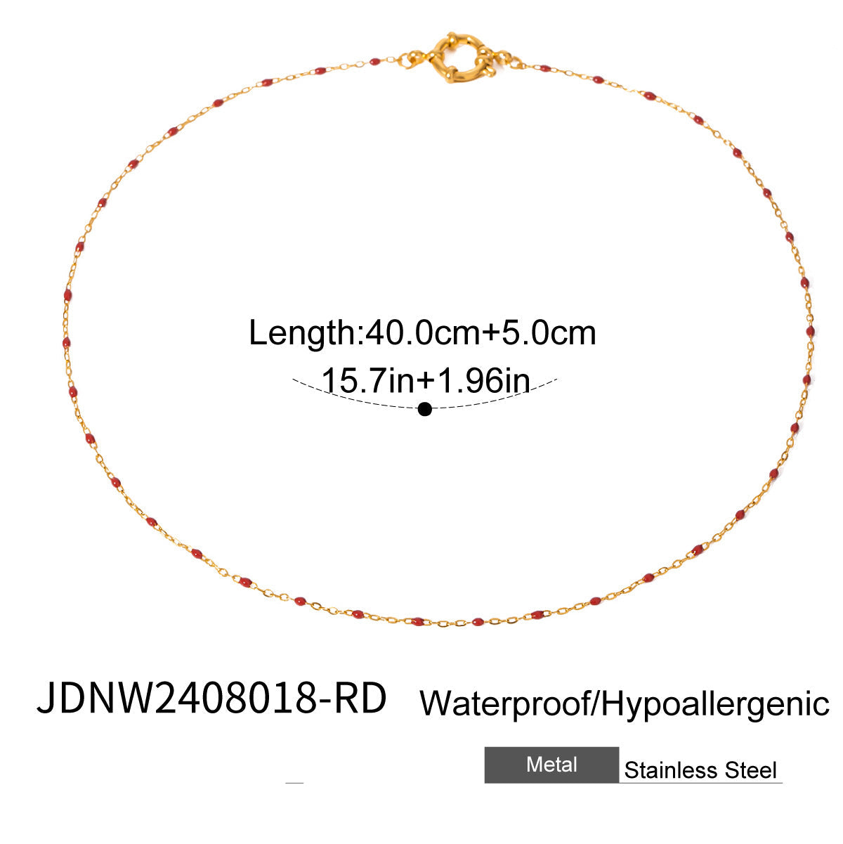 Wholesale Stainless Steel Red Agate Cross Love Necklace