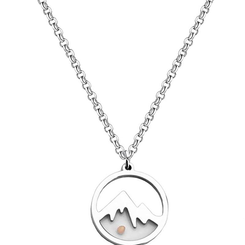 Wholesale Stainless Steel Faith Mountain Mustard Seed Necklaces