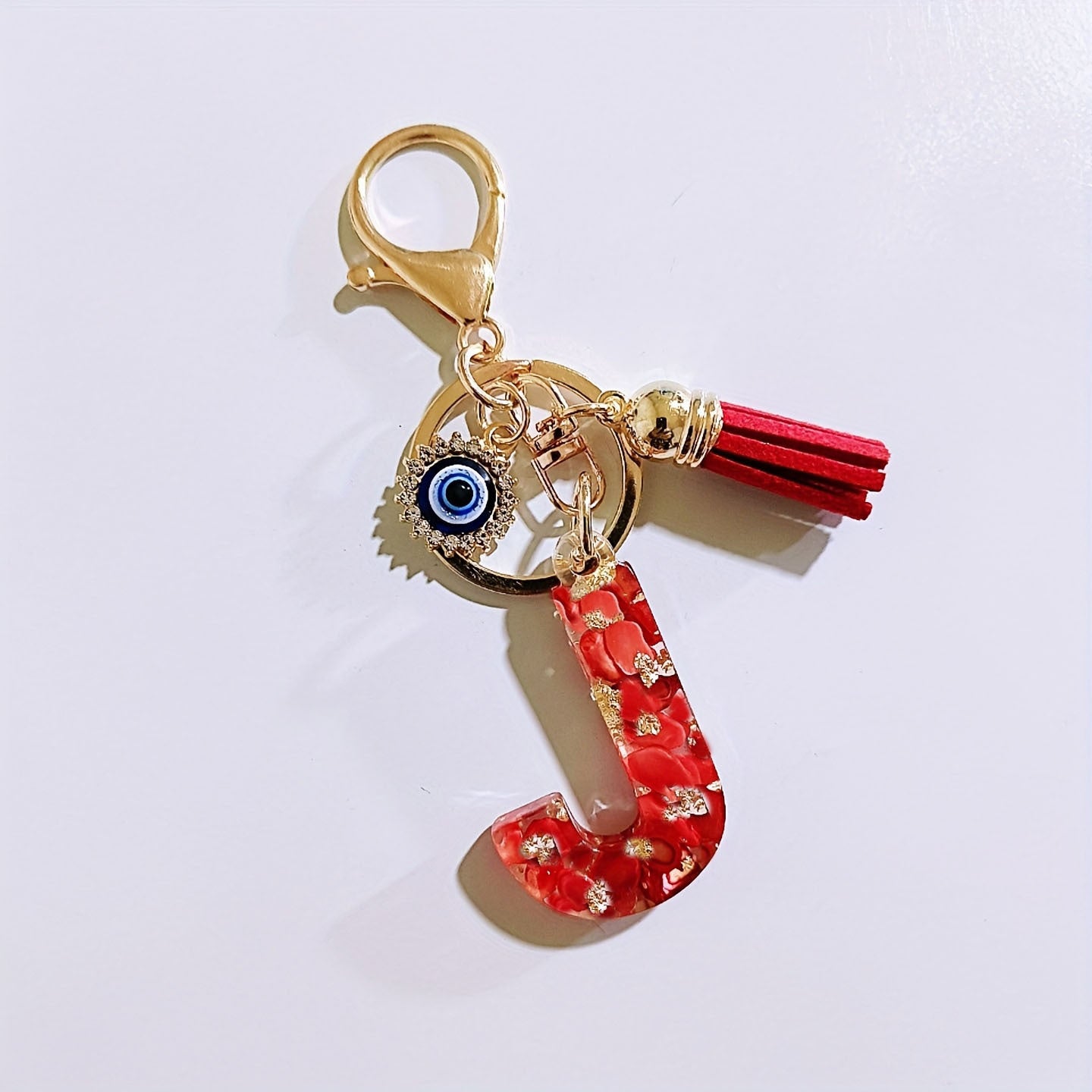 Wholesale Evil Eye Tassel Resin Letter Keychain Bag Charm Fashion Accessory for Party Resale
