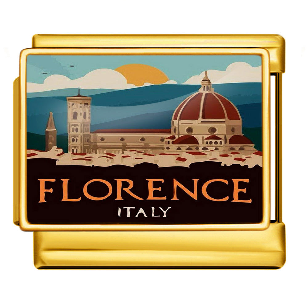 Wholesale Italian Charm Bracelet 9mm DIY  Image Printing  Creative Stainless Steel Composable Bracelet