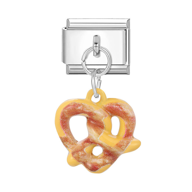 Wholesale Italian Charm Bracelet 9mm DIY Splicing Bread Series Stainless Steel Composable Bracelet