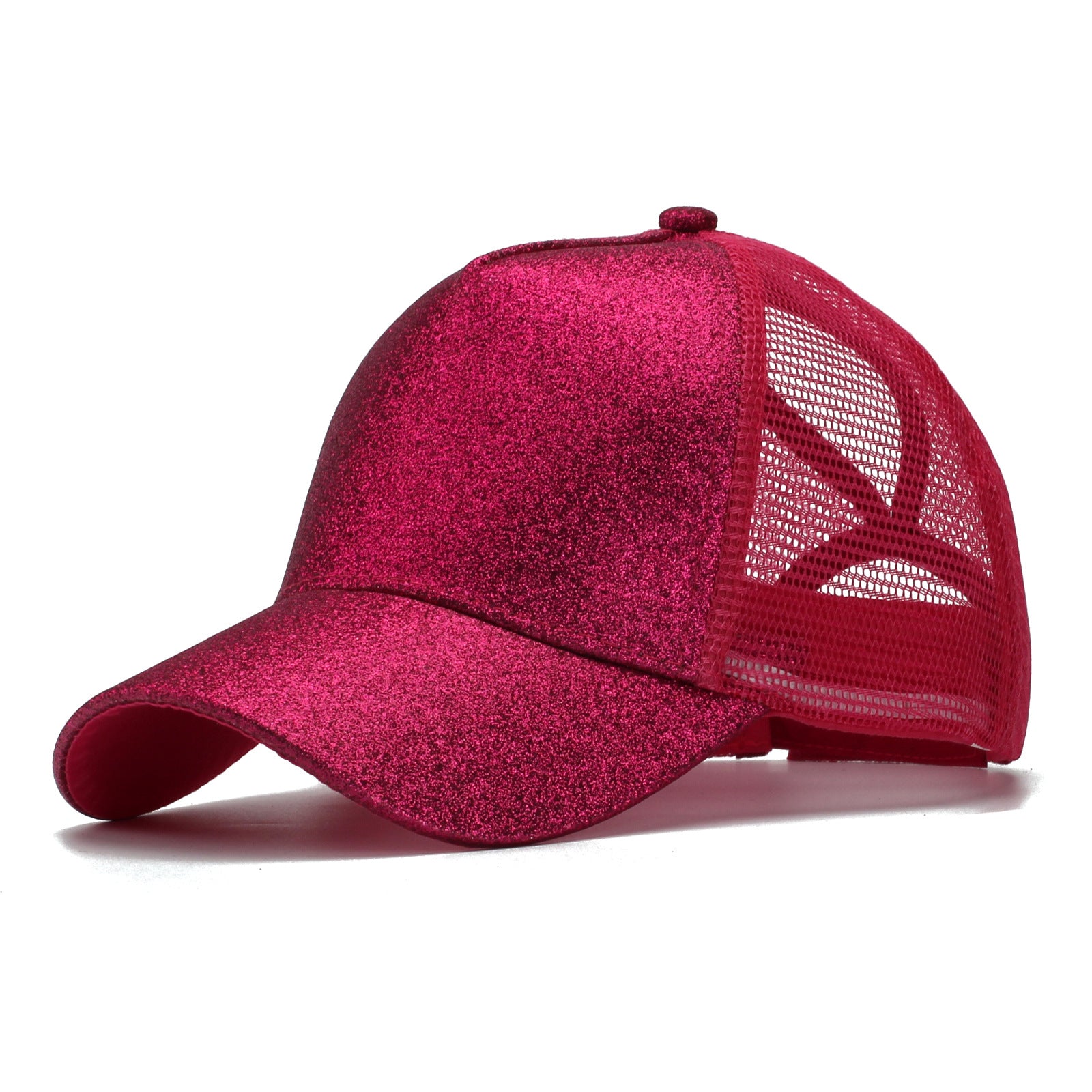 Wholesale Ponytail Cap Glitter Baseball Net Cap Peaked Cap ACC-HT-JingHong003