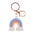 Wholesale  rainbow pendant handmade cotton woven keychain
