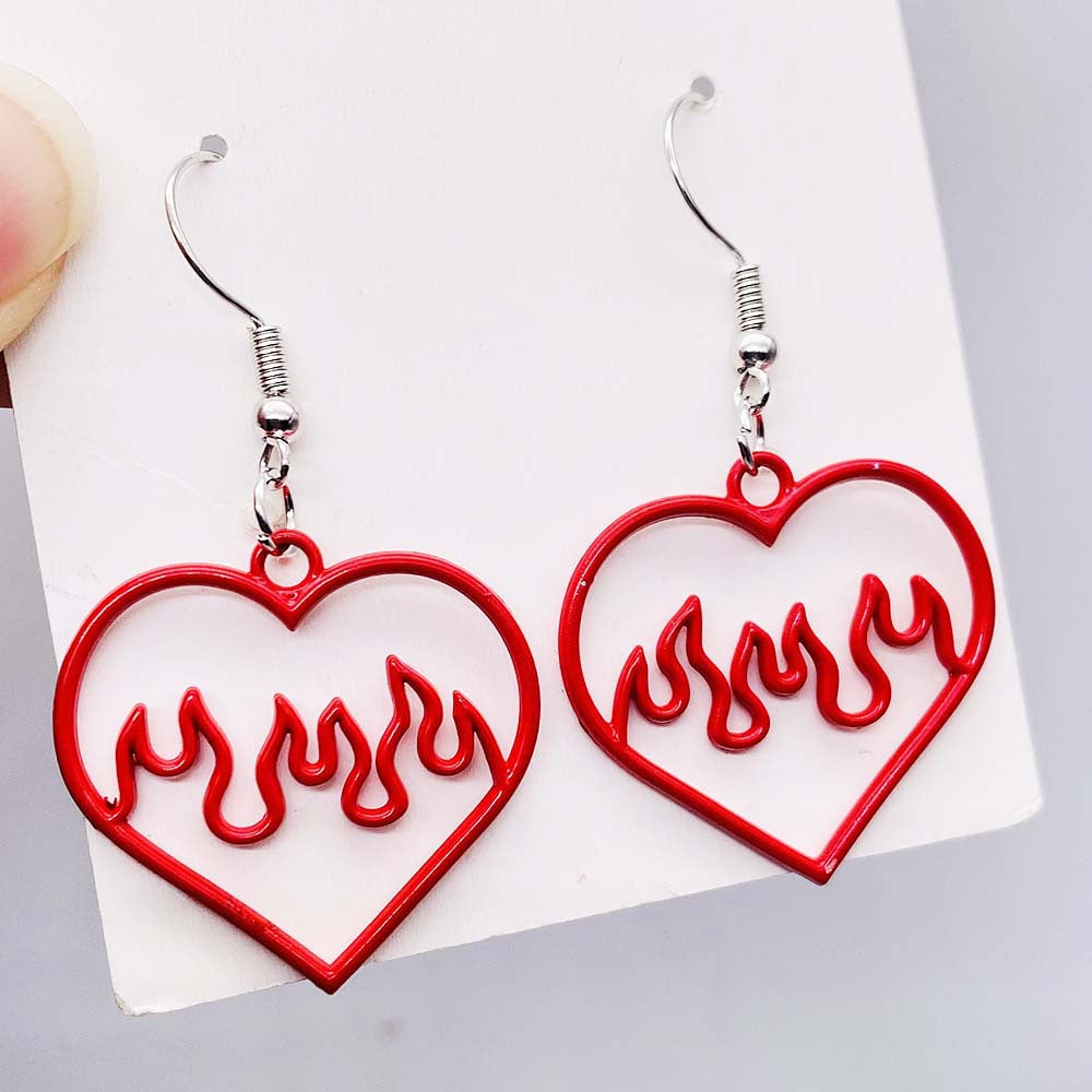 Wholesale  Openwork Heart Stud Earrings Heart Earrings