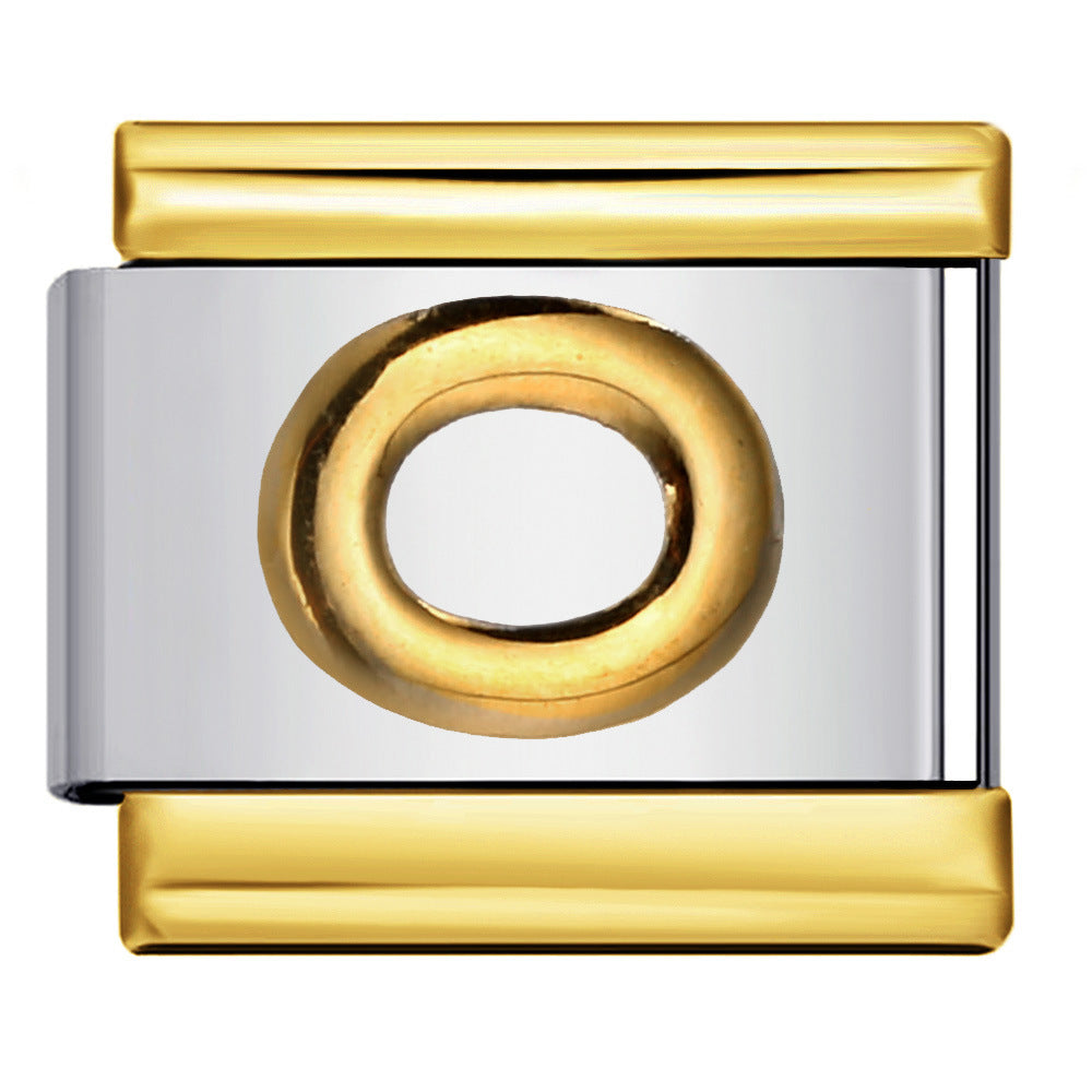 Wholesale Italian Charm Bracelet 9mm DIY Splicing Removable Raised Letters Stainless Steel Composable Bracelet