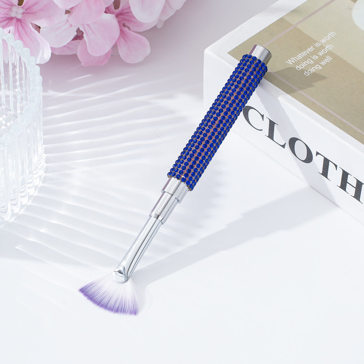 Wholesale model of diamond nail art pen with fan-shaped brush