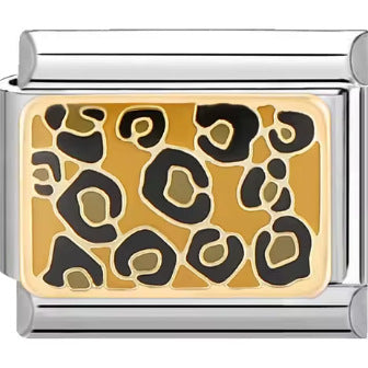 Wholesale  Italian Charm Bracelet 9mm DIY  Fox Leopard Print  Creative Stainless Steel Composable Bracelet