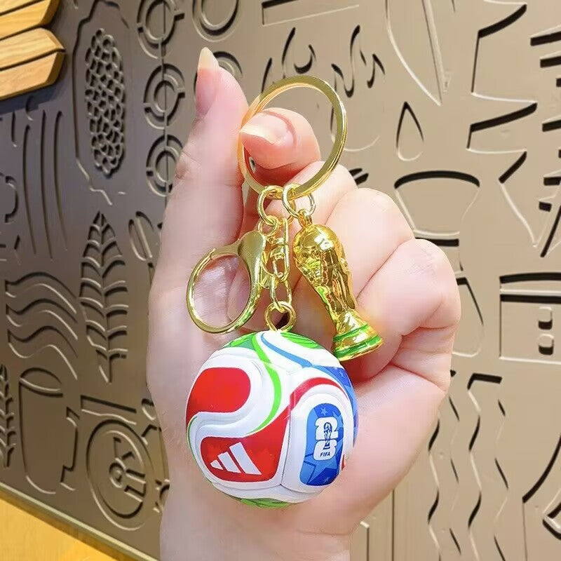 Wholesale 2026 USA Canada Mexico World Cup Football Keychain Pendant Creative Sports Mini Gift Car Key Accessory