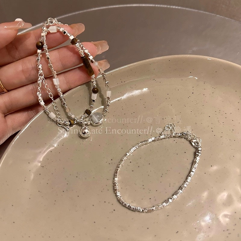 Wholesale Alloy Cat Eye Bead Bracelet for Women,  Trendy Everyday Jewelry Accessory for Gifts
