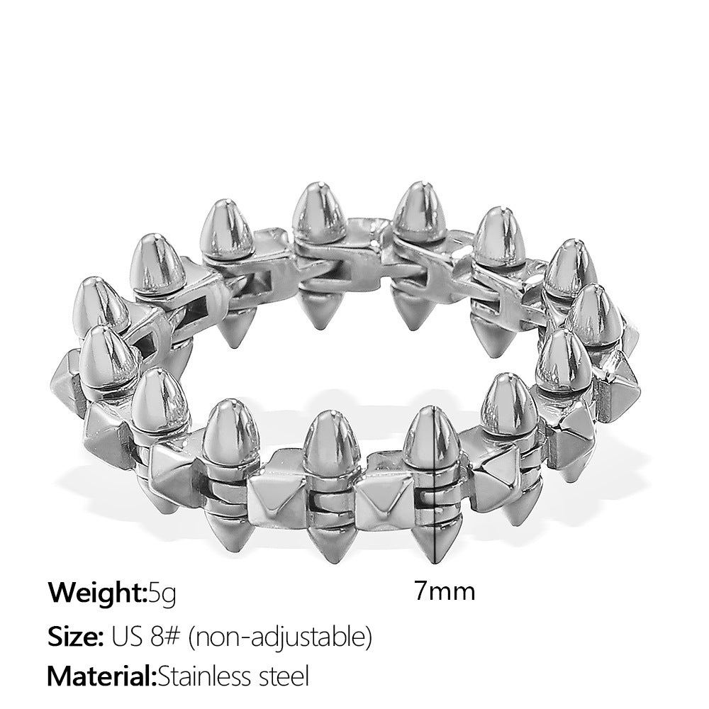 Wholesale  Jewelry suit Fashion Bracelet Hip Hop Cuban Ring Combination Street Style Design