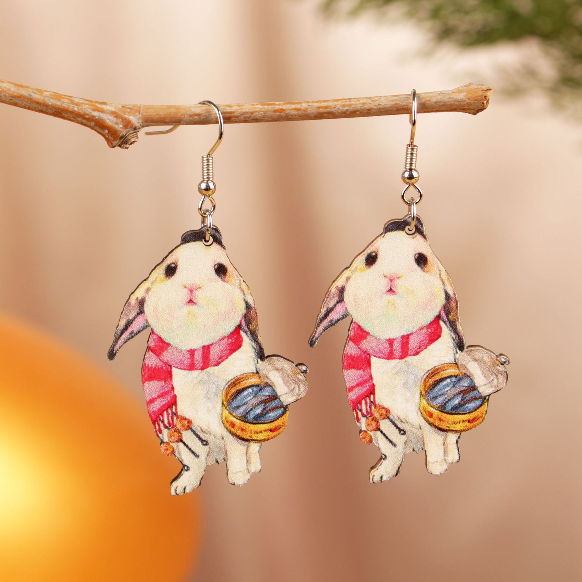 Wholesale Cartoon Cute Easter Colorful Earrings