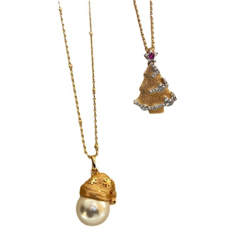 Wholesale Christmas Tree Christmas Hat Necklace