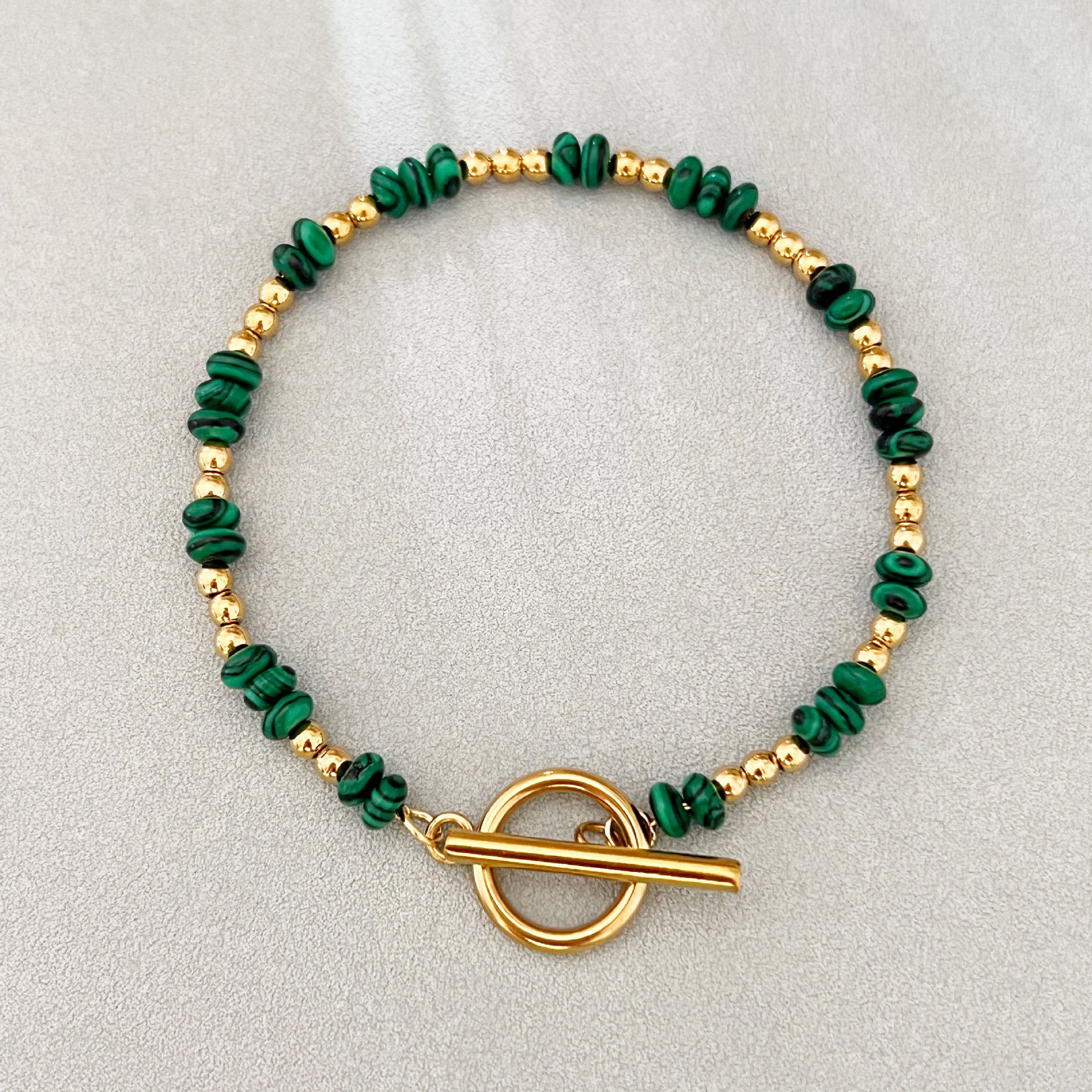 Wholesale Stainless Steel Natural Stone Handmade Beaded Bracelet Bohemian Style Fashion Accessory