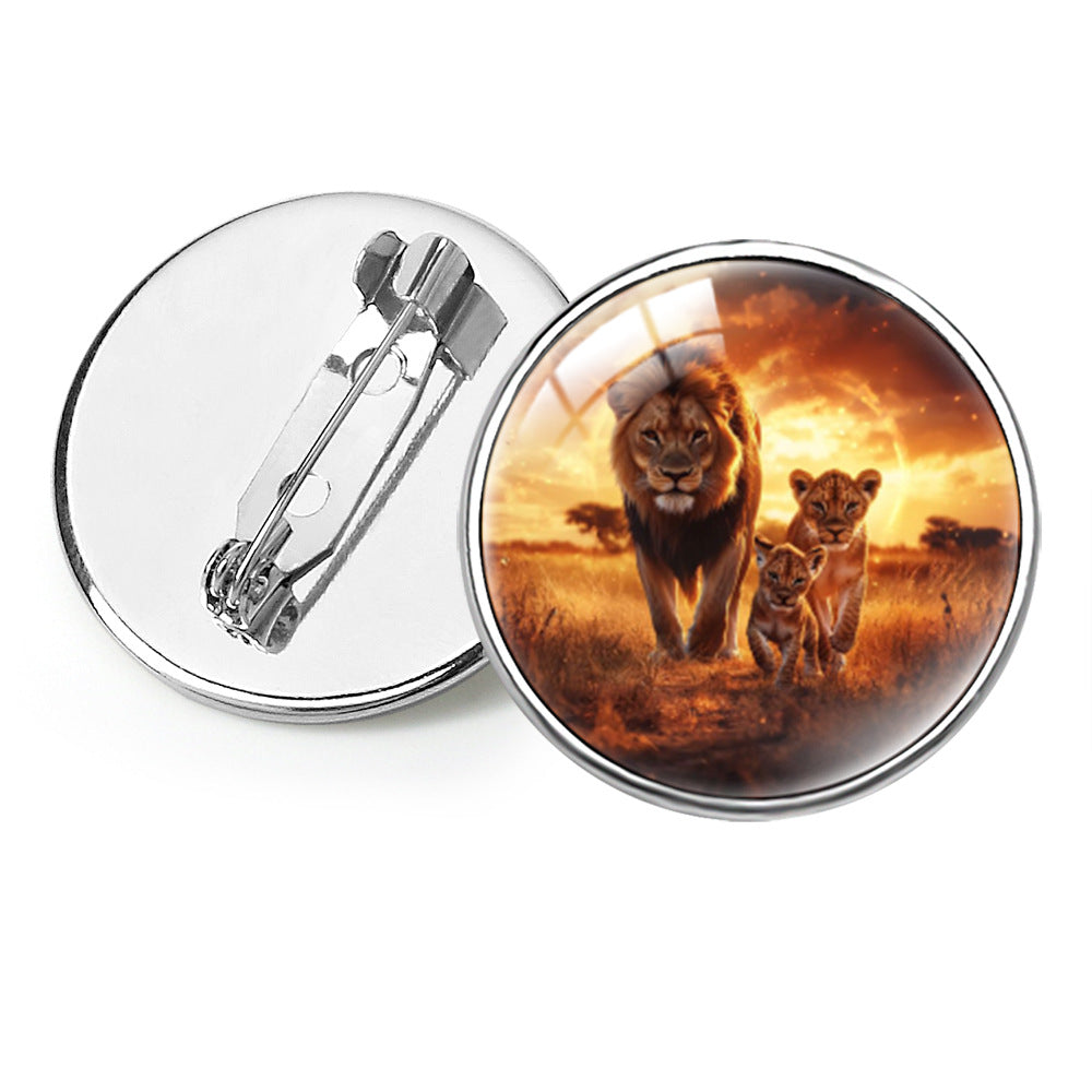 Wholesale  Animal Animation Peripheral Lion King Gem Brooch