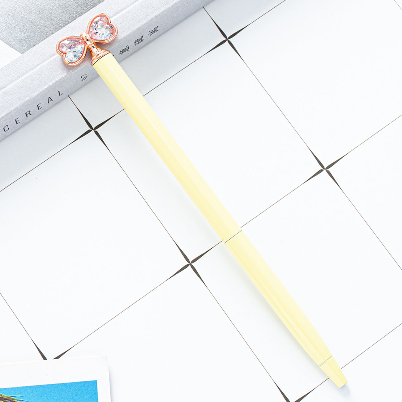 Wholesale Bow ball point pen cartoon cute high color value diamond crystal pen
