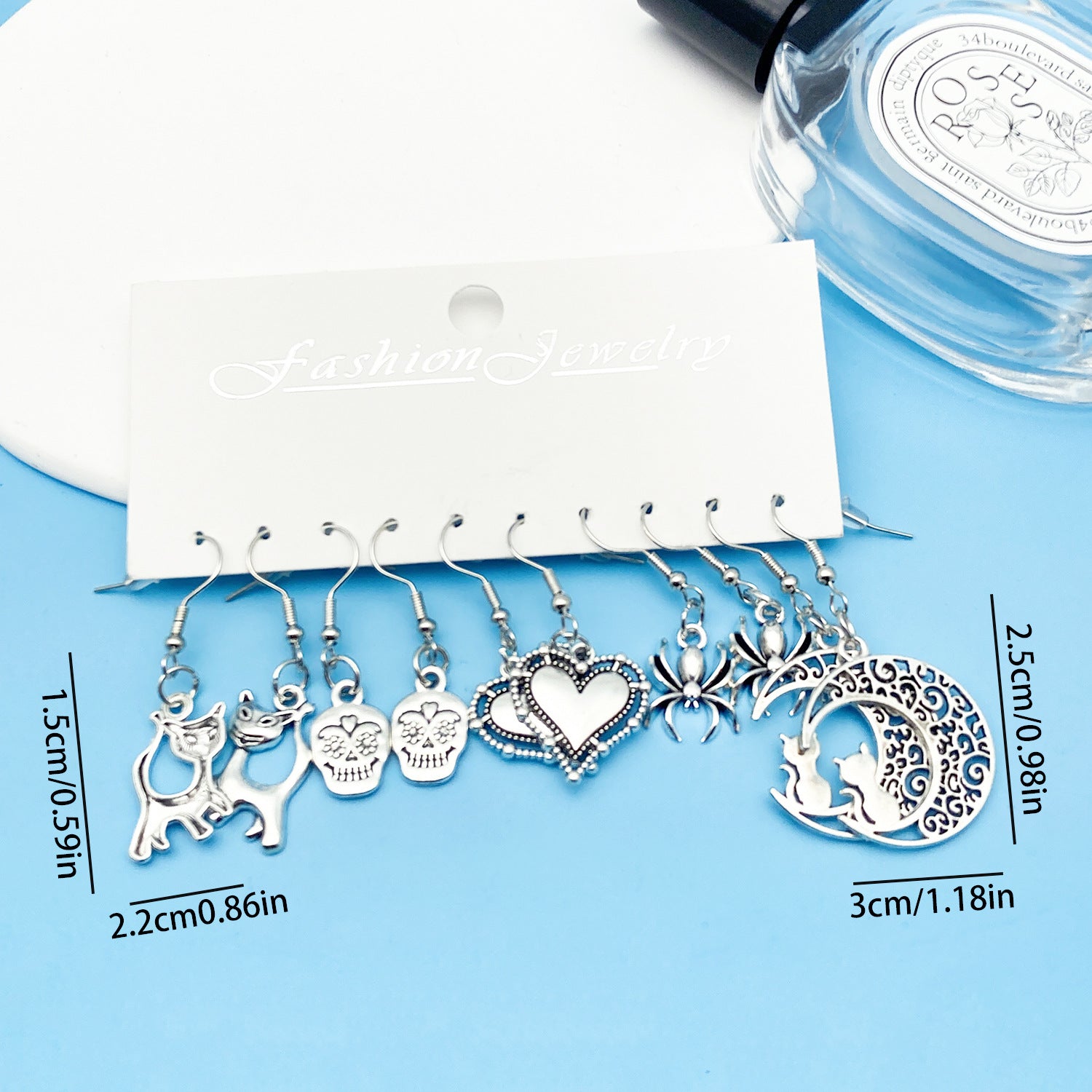 Wholesale  skull  pumpkin alloy oil drop earrings