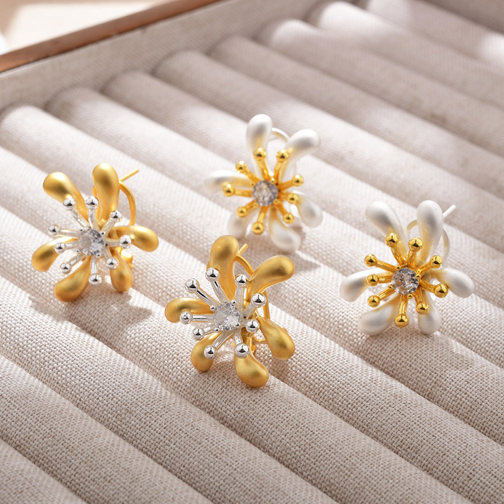 Wholesale  cute flower personality simple earrings