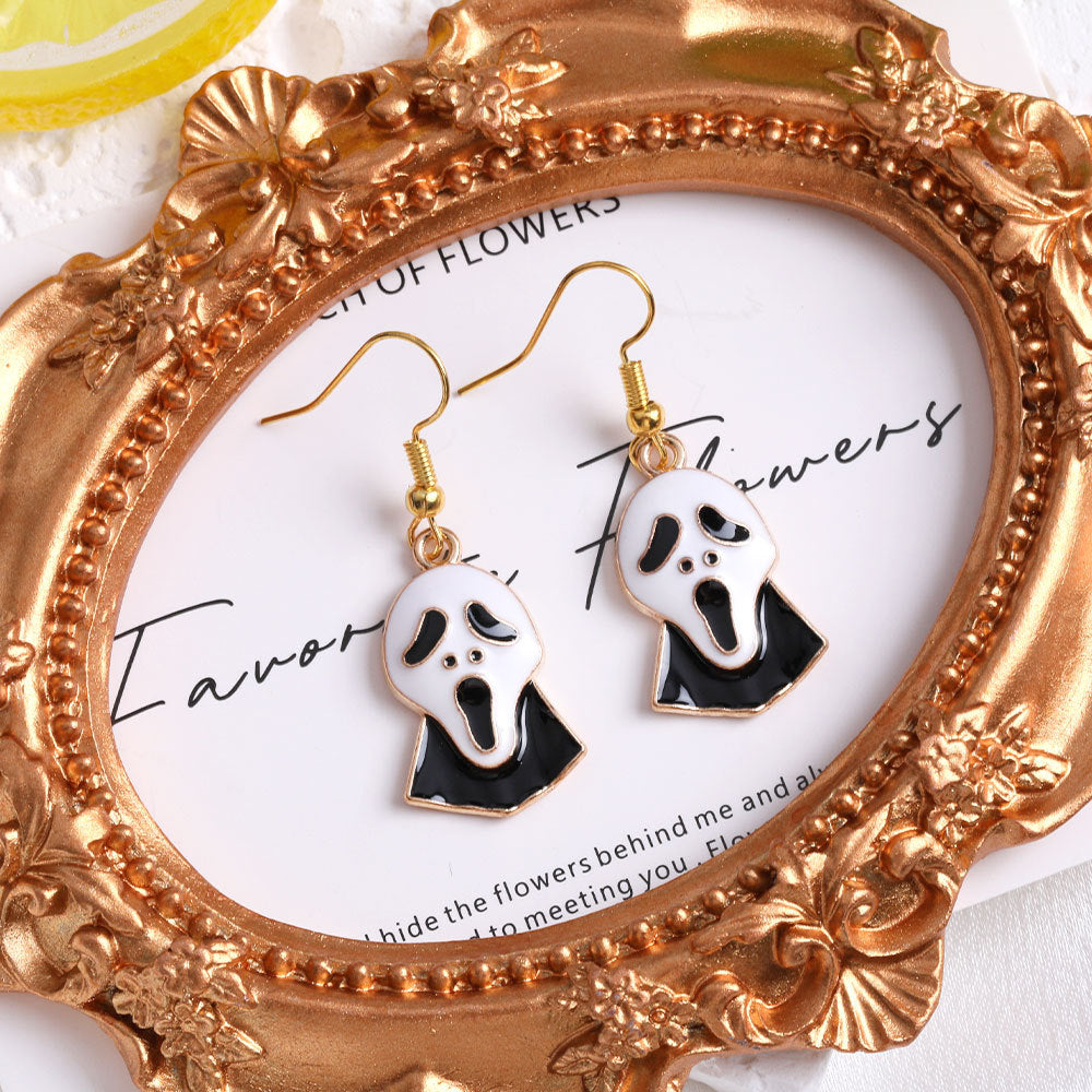 Wholesale Halloween earrings horror funny skull pumpkin ghost face earrings