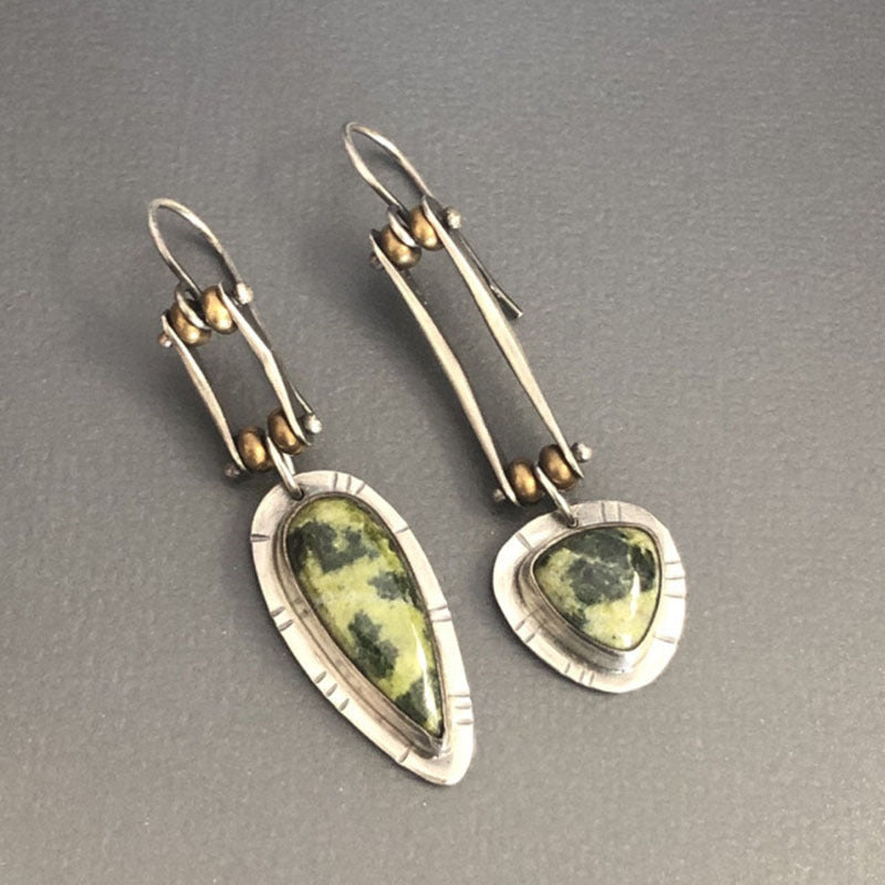 Wholesale  Two-color Irregular Long Earrings