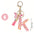 Wholesale Pink letter butterfly tassel keychain