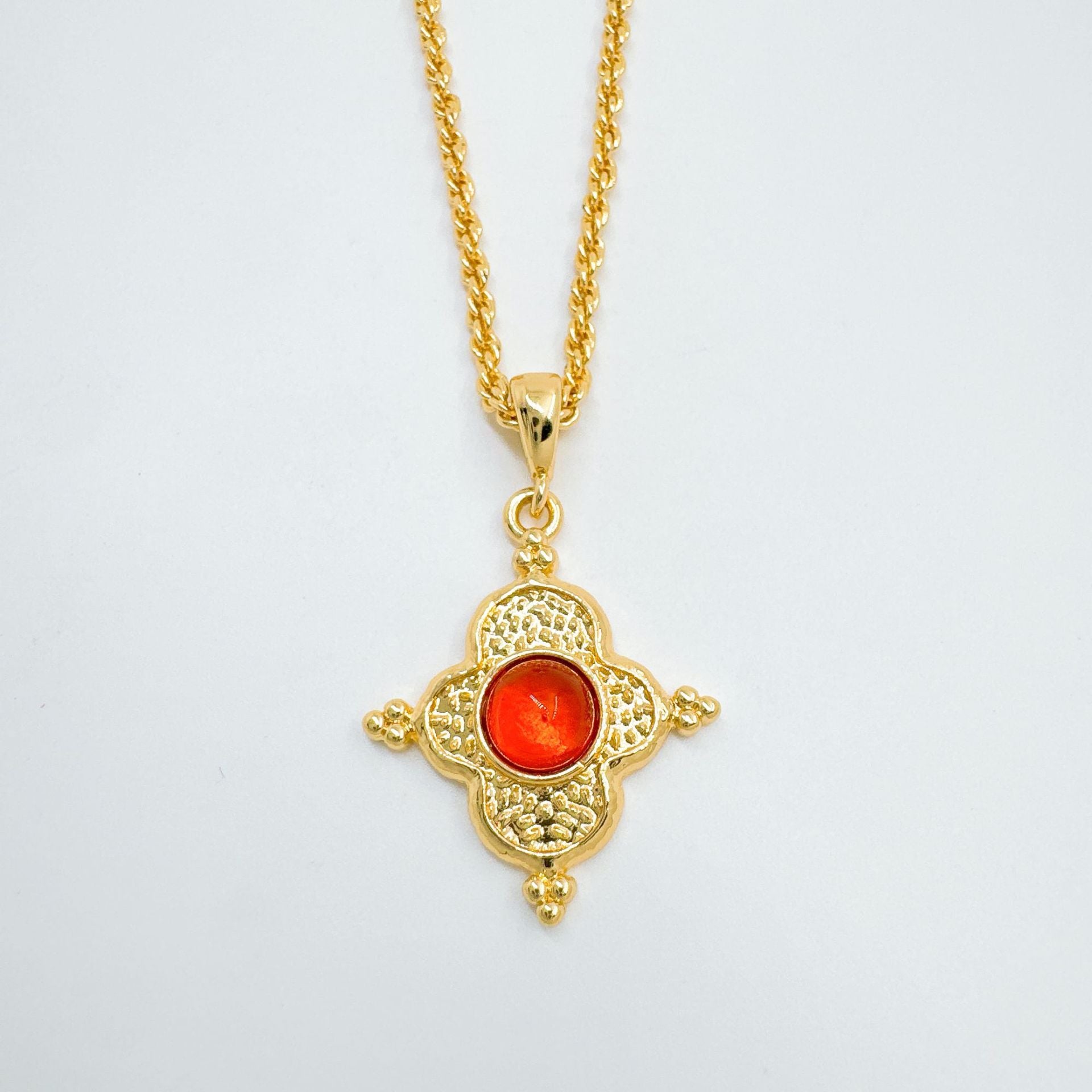Wholesale Retro Geometric Evil Eye Pendant Necklace Copper Zircon Gold Plated DIY Jewelry Making Accessory Trendy Gift