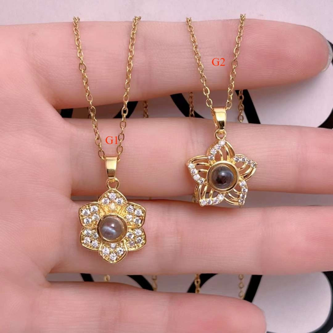 Wholesale 100 languages I love you projection temperature necklace