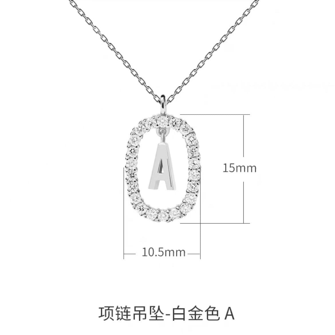 Wholesale Color Diamond Letter Necklace Inlaid with Color Zircon Clavicle Chain Choker Necklace ACC-NE-BYL002