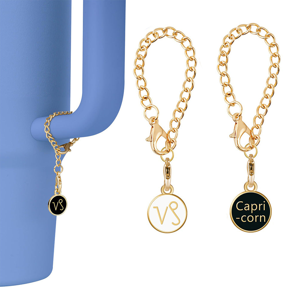 Wholesale Twelve Zodiac Signs Chain 40oz Cup Alloy Pendant Cup Accessories ACC-CA-ShiXuan004