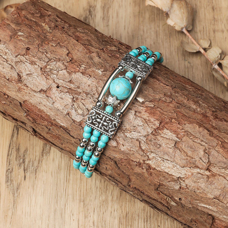 Wholesale Silver Alloy Bohemian Hollow Star Bracelet,  Trendy Fashion Accessory for Gift or Boutique Resale