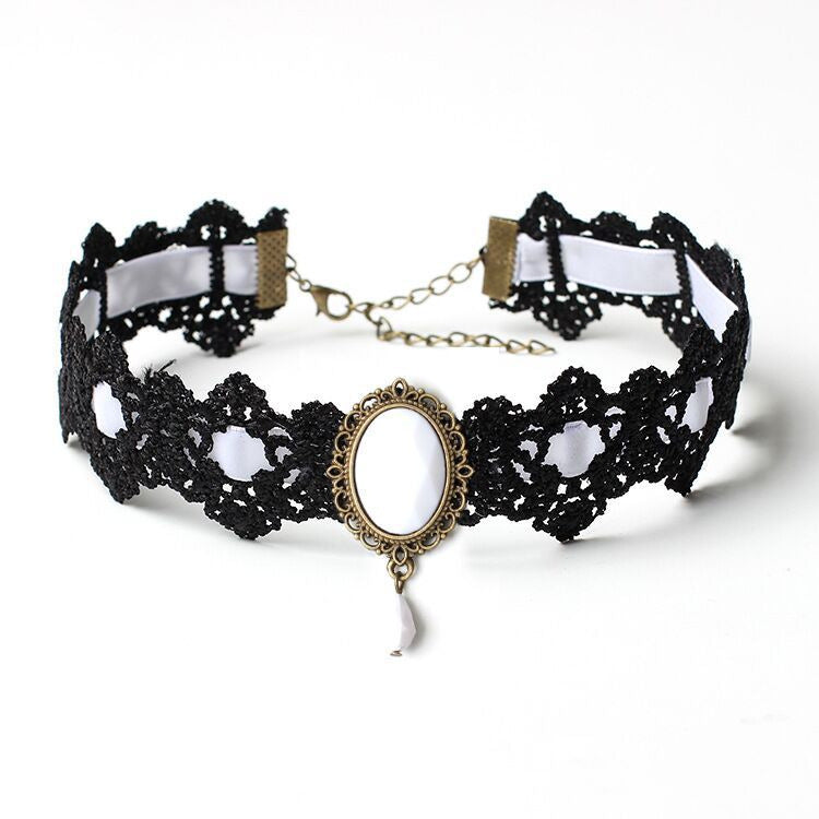 Wholesale Gothic Vintage Punk Lace Choker Necklace Alloy Jewelry Accessory Gift