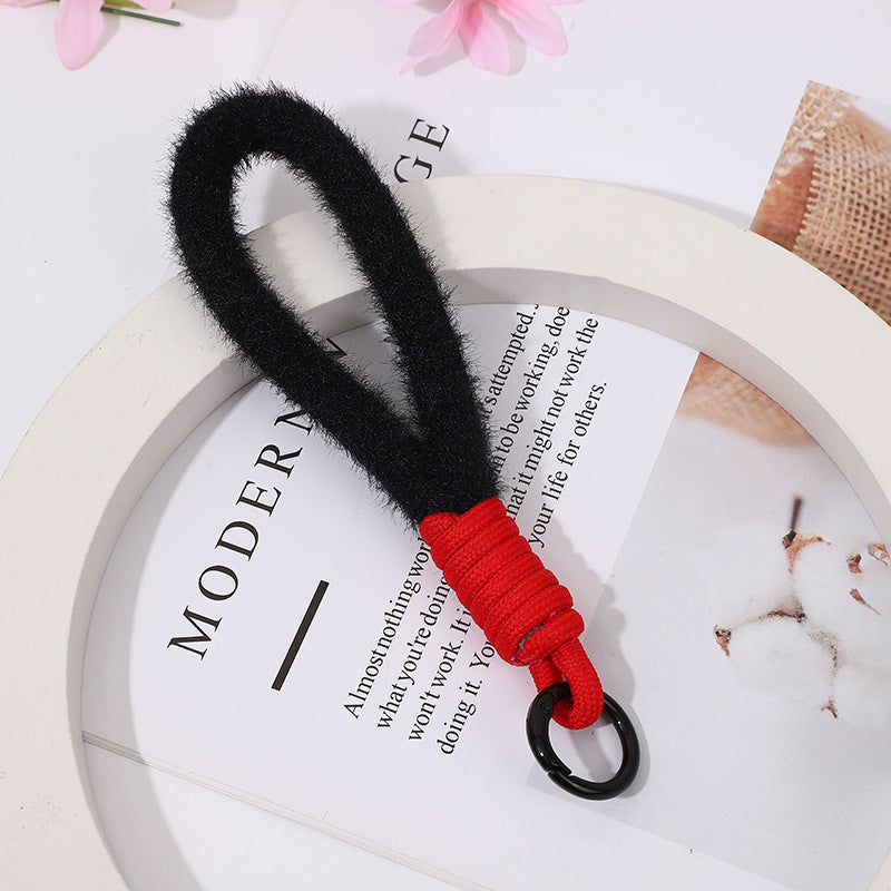 Wholesale hand-woven plush rope Keychains