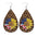 Wholesale  Independence Day leather earrings