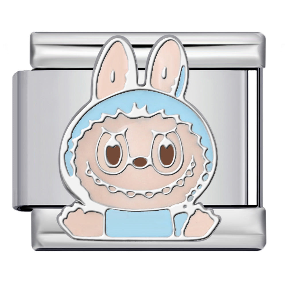 Wholesale 2pcs/pack  Italian Charm Bracelet 9mm DIY Splicing Anime Cute Cartoon Stainless Steel Composable Bracelet