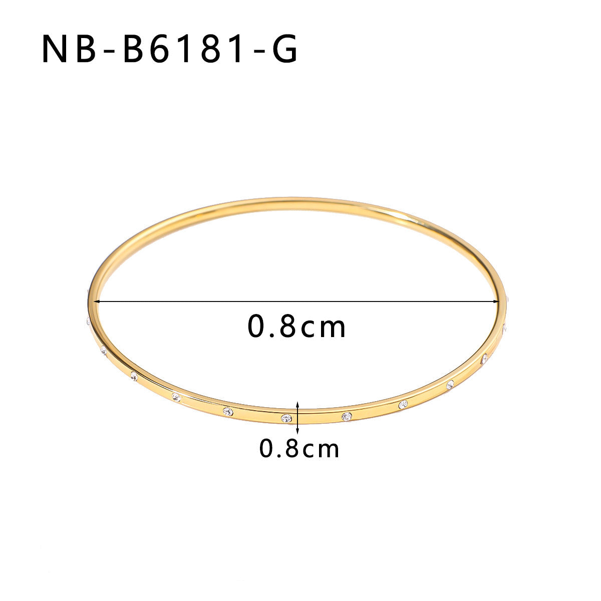 Wholesale  geometric  hollow inlaid zircon 18K gold stainless steel plated bracelet set